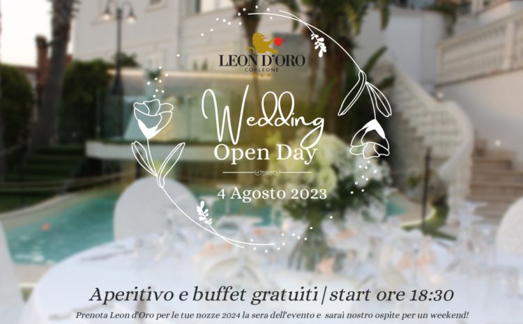  Wedding Open Day 4 Agosto 2023